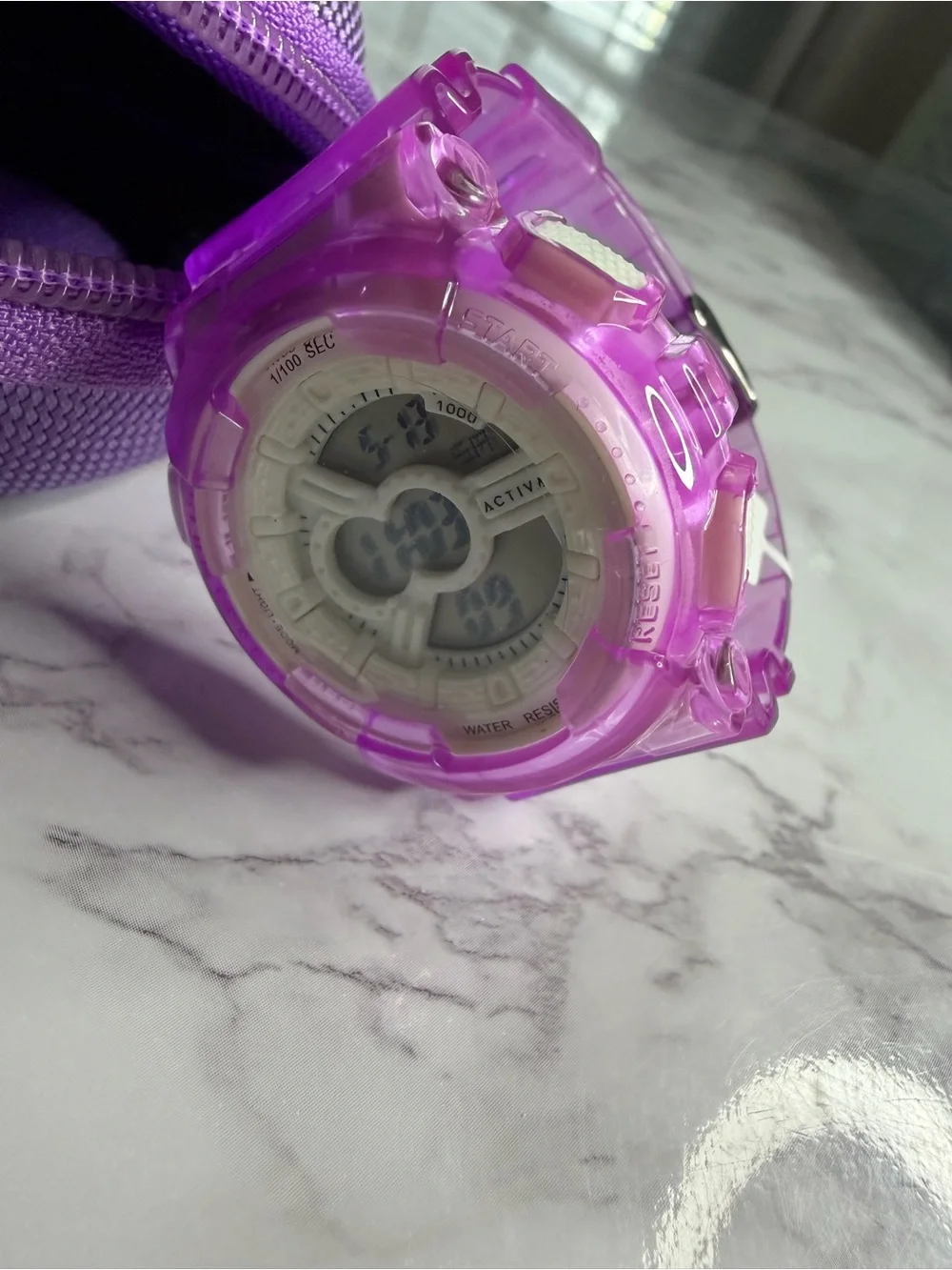 Invicta Activa Digital Watch & Case Bundle (purple)